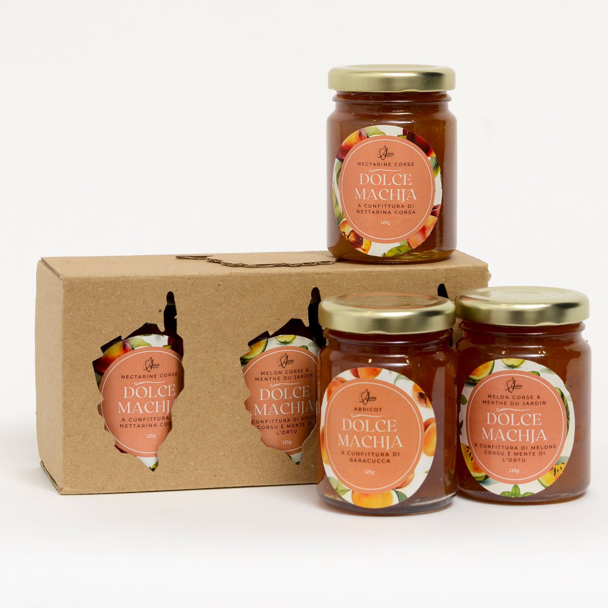 Coffret de 3 pots de 125g Nectarine-Melon-Abricot